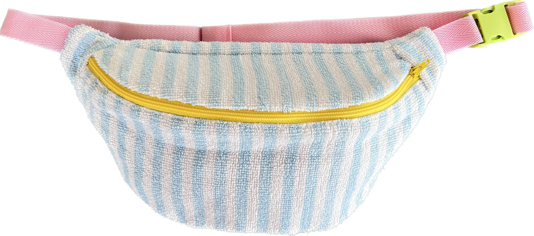 Terry fanny pack - Pink strap stripes