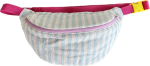 Terry fanny pack - Fuchsia strap stripes