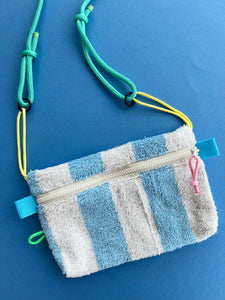Pocket éponge - Rayures bleu ciel