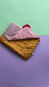 Housse ordinateur Puffy - Rose & jaune