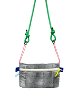 Load image into Gallery viewer, Pocket - Vichy noir / corde verte