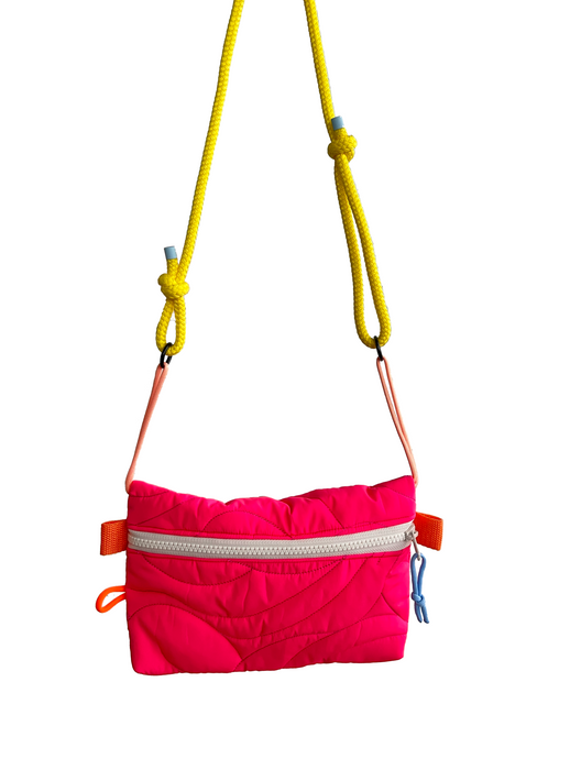 Pocket Flashy - Rose / corde jaune