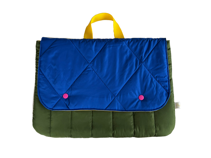 Housse ordinateur Puffy -  Bleu & kaki