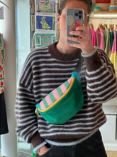 Load image into Gallery viewer, Banana - Rayé vert &amp; rose