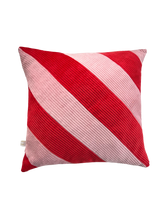 Load image into Gallery viewer, Cushion - Pink &amp; red stripes