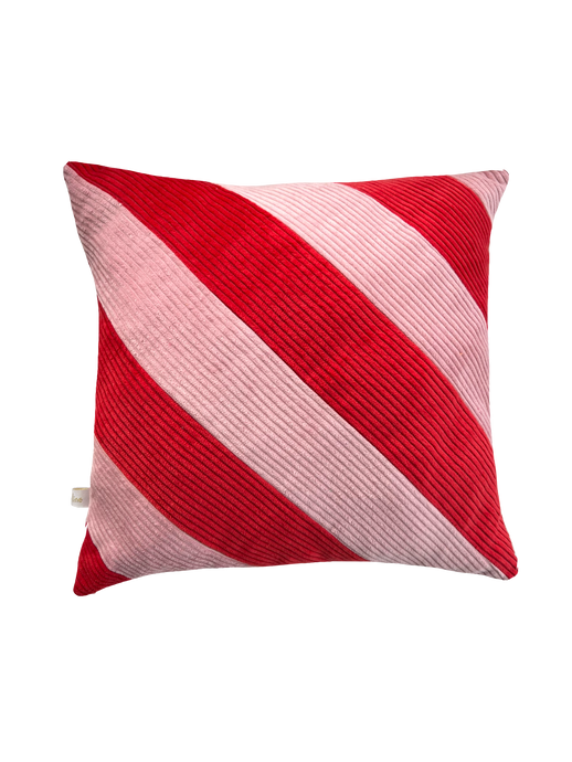 Cushion - Pink & red stripes