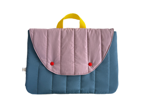 Housse ordinateur Puffy - Bleu ciel & rose