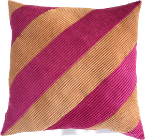 Coussin - Rayures orange & fushia
