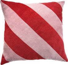 Charger l&#39;image dans la galerie, Coussin - Rayures rose &amp; rouge