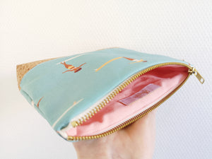 Pochette M Surfeuses bleu glacier