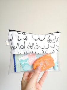 Transparent breast pouch