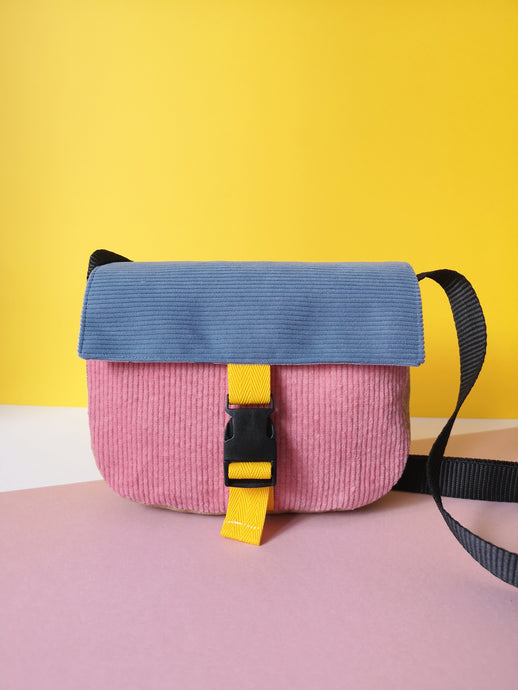 Oslo bag - Pink & lavender blue