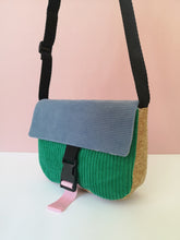 Load image into Gallery viewer, Oslo Bag - Green &amp; Lavender Blue