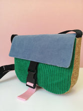 Load image into Gallery viewer, Oslo Bag - Green &amp; Lavender Blue