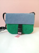 Load image into Gallery viewer, Oslo Bag - Green &amp; Lavender Blue