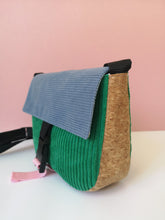 Load image into Gallery viewer, Oslo Bag - Green &amp; Lavender Blue