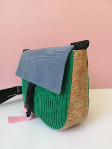 Oslo Bag - Green &amp; Lavender Blue