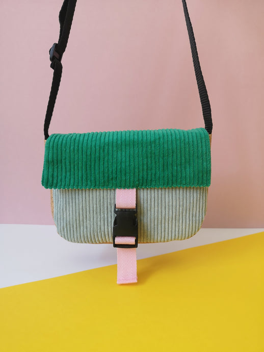 Oslo Bag - Ice Blue & Green