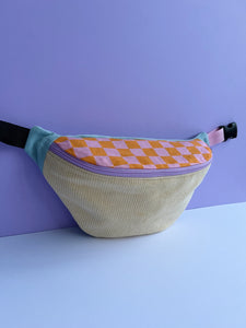 Banana - Damier rose & orange
