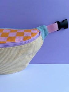 Banana - Damier rose & orange